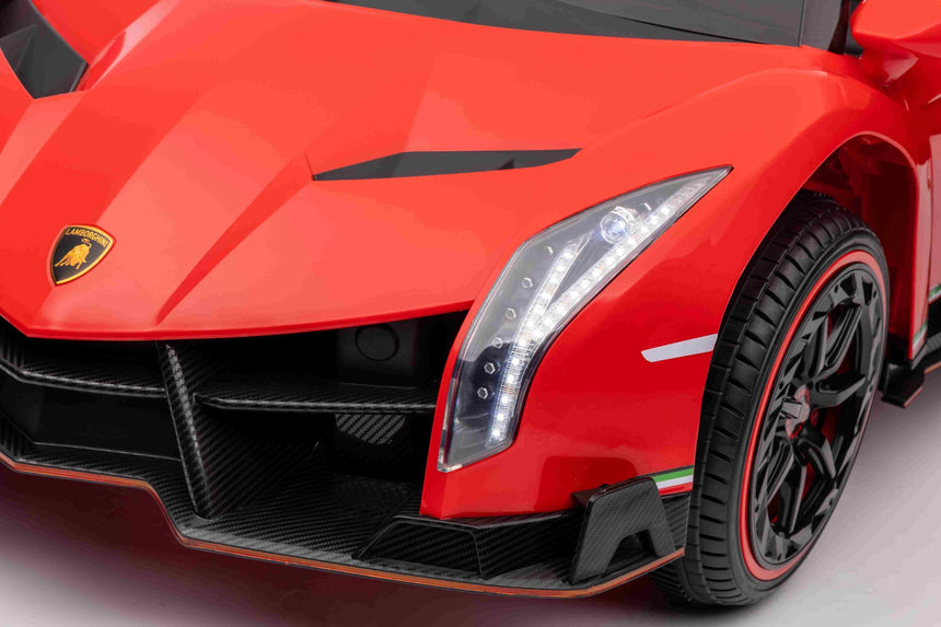 All 4 Kids Licensed Lamborghini Veneno Roadster Electrical Ride on Car - Red