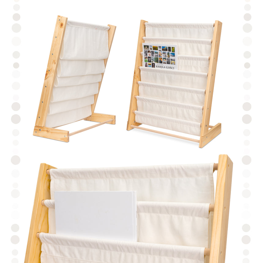 ALL 4 KIDS Henry Kids Wooden Canvas Sling Magazine Bookcase