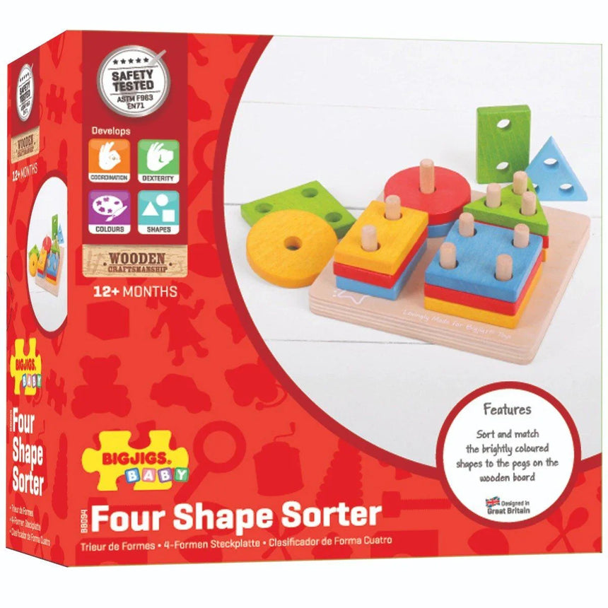 Bigjigs Toys First Four Shape Sorter