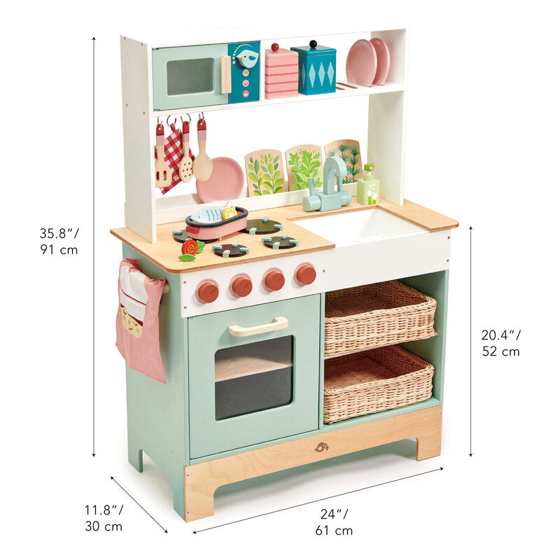 Tender Leaf Toys Pretend Mini Chef Kitchen Range
