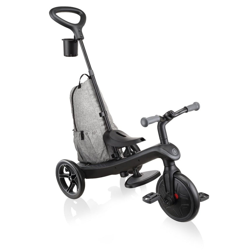 Globber Explorer Trike 4 in 1 DELUXE PLAY - Black/Grey