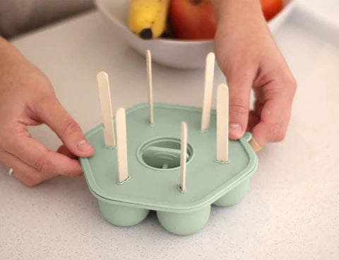 Cherub Baby Silicone Freezer Tray & Icy Pole Moulds - Sage