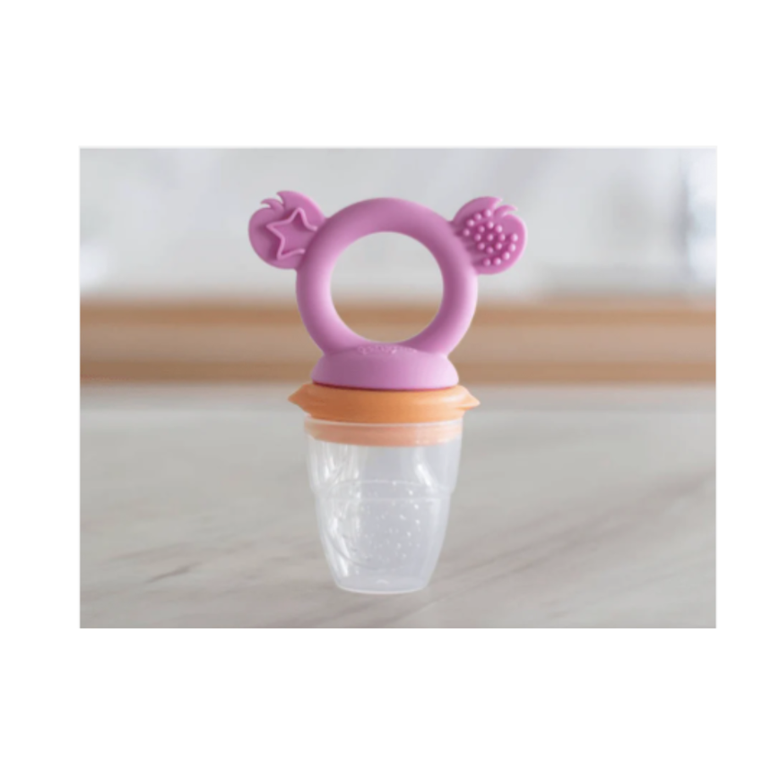 Cherub Baby Silicone Fresh Food Feeder & Teether Peach  Blush