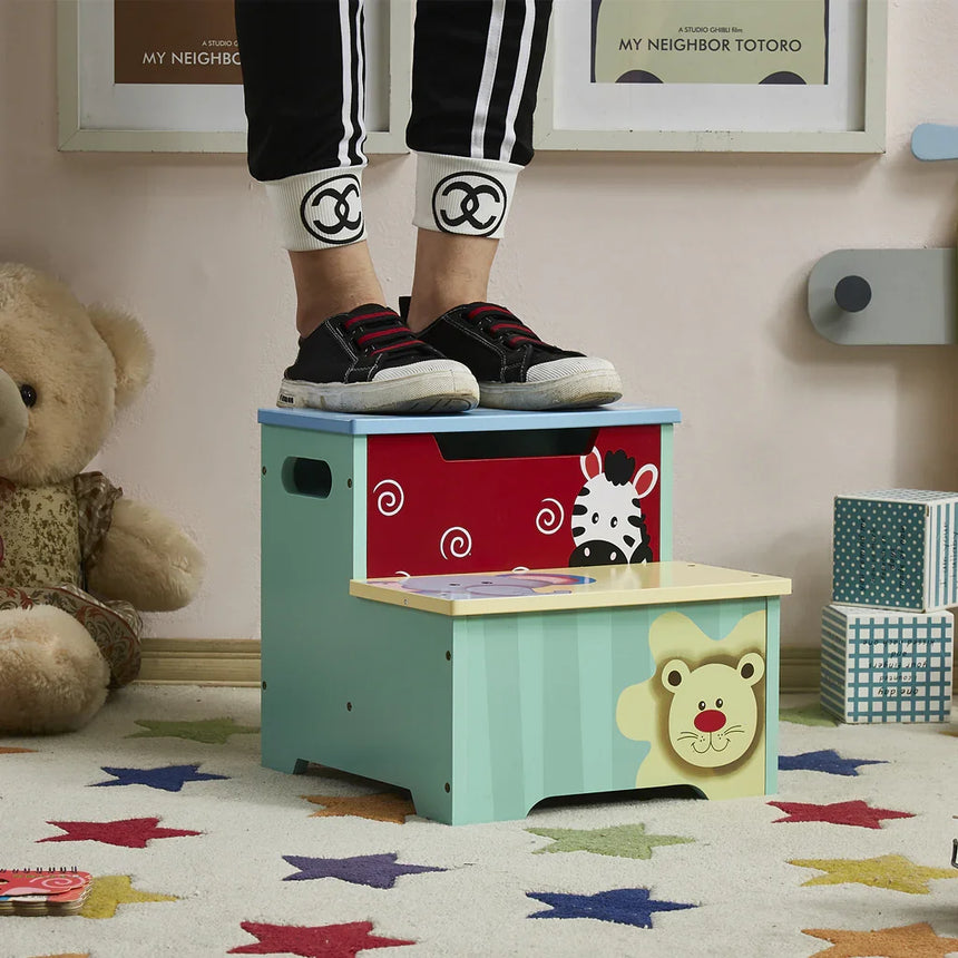 ALL 4 KIDS Joseph Boys Blue Animal Step Stool