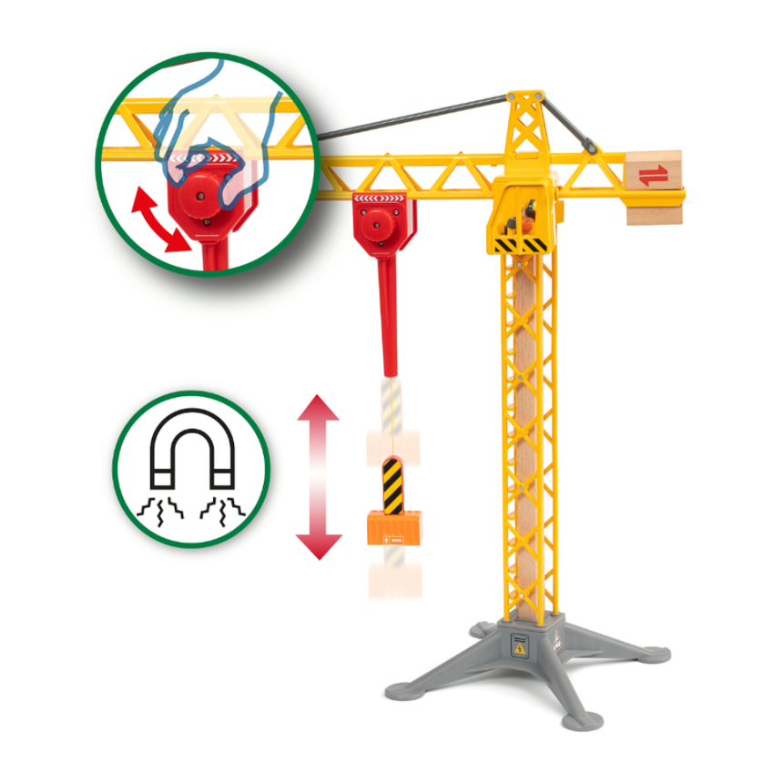 BRIO Construction Crane w Lights 5 pieces