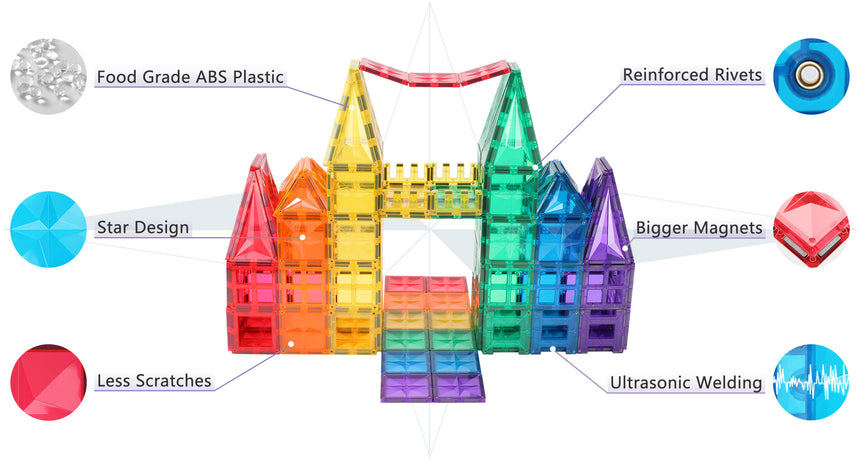 MNTL Classic Star Magnetic Tile 120 Pcs Set