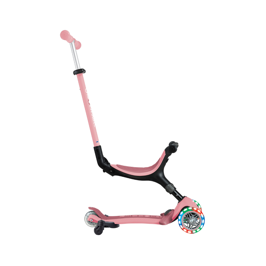 Globber Go Up Active Lights 360 Scooter - Pastel/Deep Pink