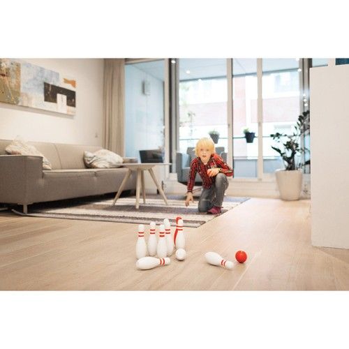 BS Toys Red and White Bowling