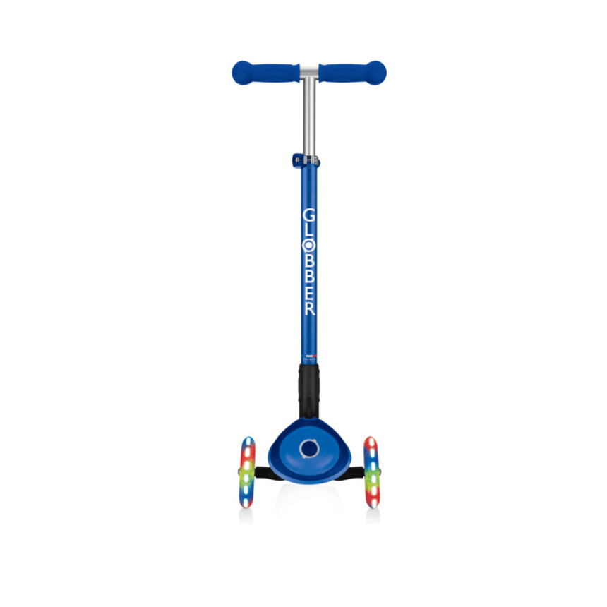 Globber Primo FOLD PLUS LIGHTS Scooter - Emerald Green/ Navy Blue