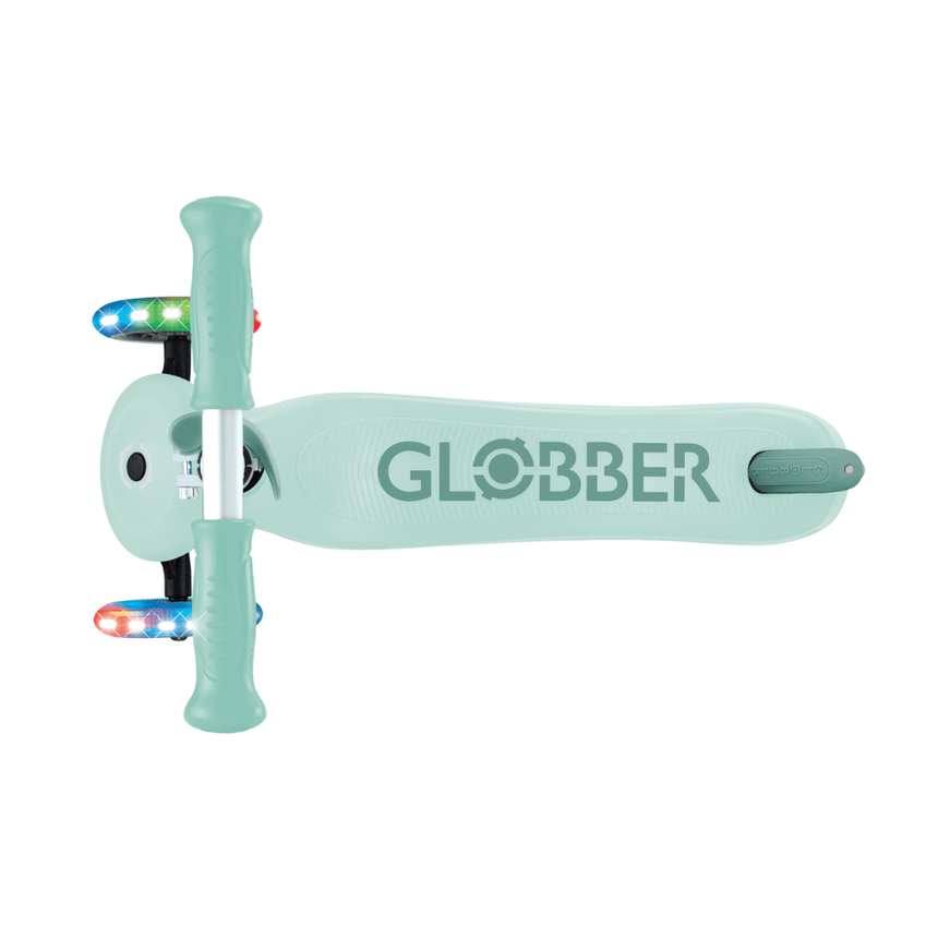 Globber Go Up Sporty Lights 360 Scooter - Mint/ Pistachio
