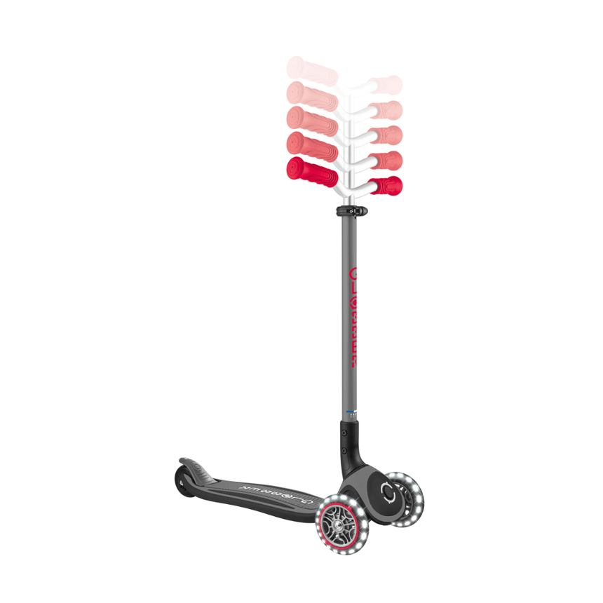 Globber Master Scooter with Lights - Black/Red