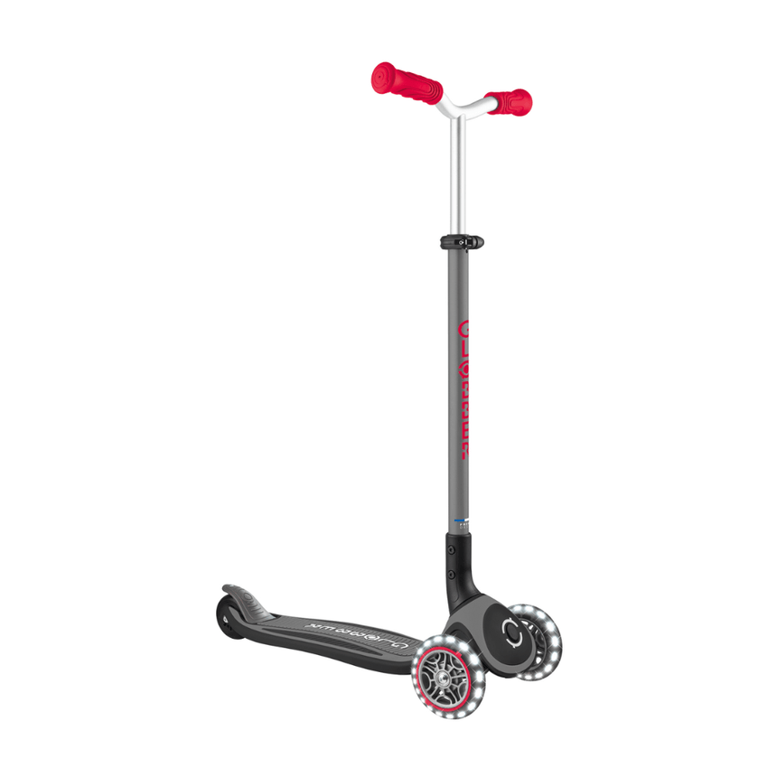Globber Master Scooter with Lights - Black/Red