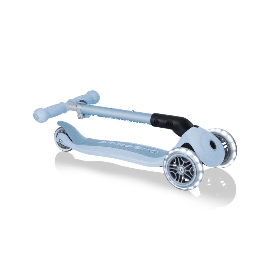 Globber ECOLOGIC JUNIOR Foldable Scooter with Lights - Blueberry