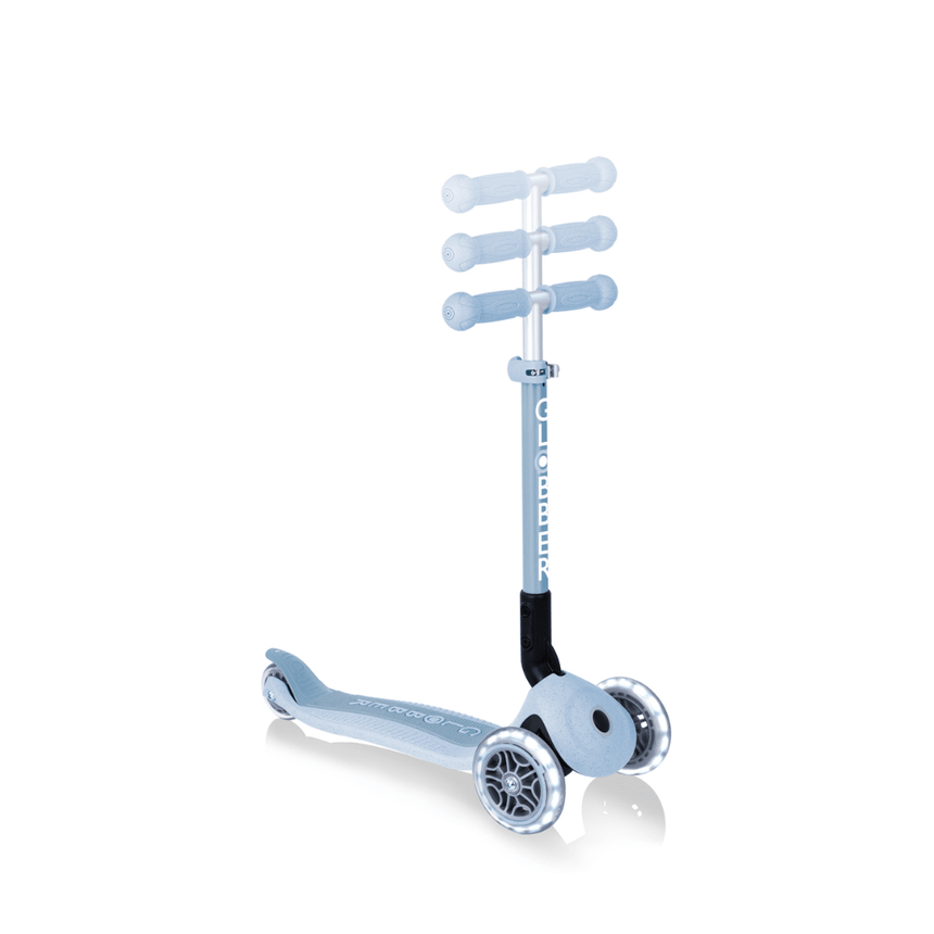 Globber ECOLOGIC JUNIOR Foldable Scooter with Lights - Blueberry