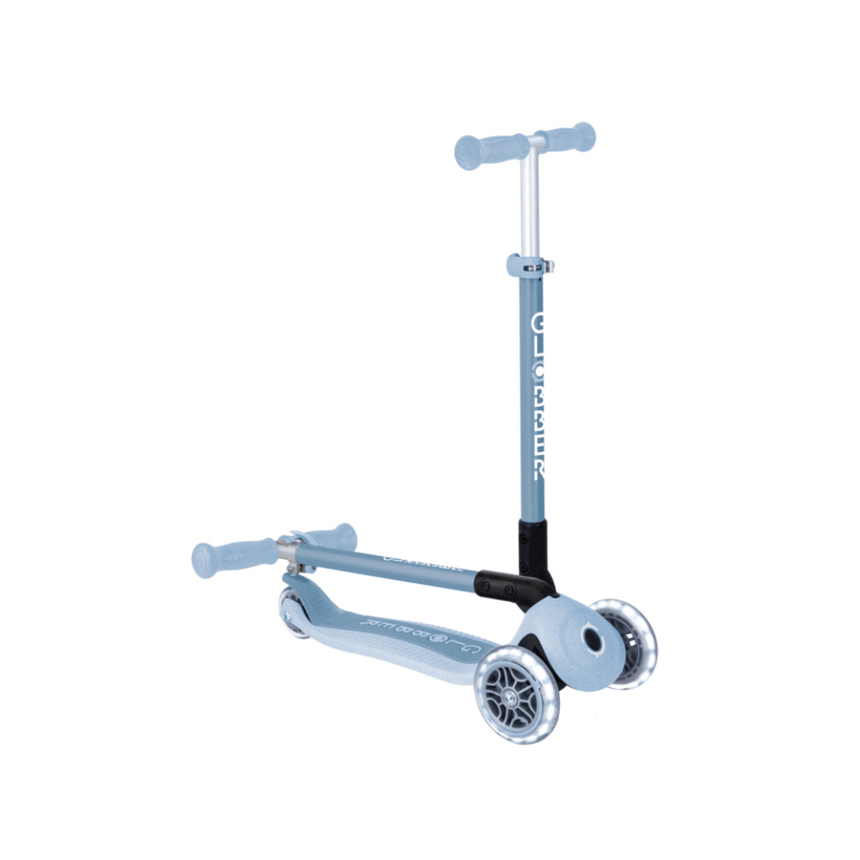 Globber ECOLOGIC PRIMO Foldable Scooter with Lights - Blueberry