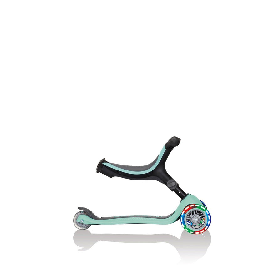 Globber GO UP Fold Plus Convertible Scooter with Light Up Wheels - Mint
