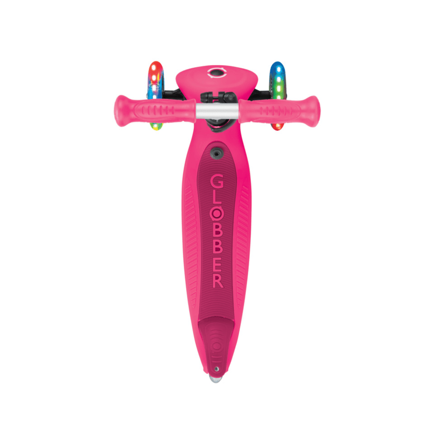 Globber GO UP ACTIVE Scooter with Lights - Fuchsia/ Dark Pink
