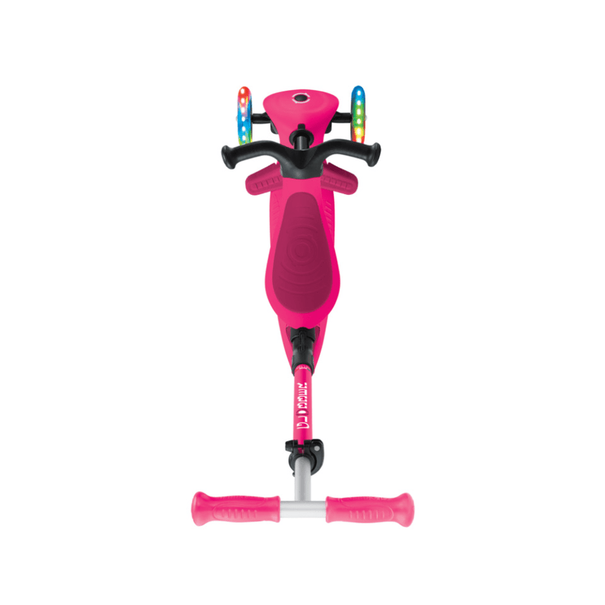 Globber GO UP ACTIVE Scooter with Lights - Fuchsia/ Dark Pink