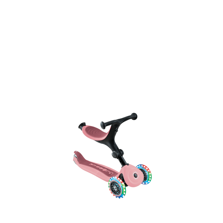 Globber Go Up Active Lights 360 Scooter - Pastel/Deep Pink