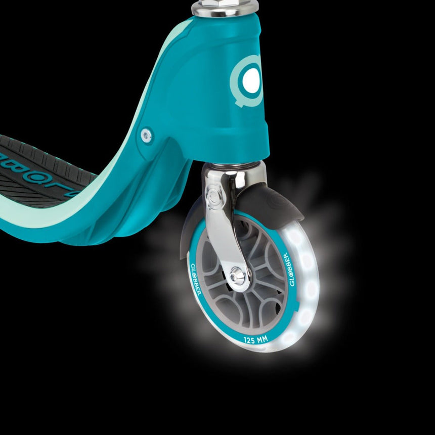 Globber FLOW 125 Wcooter with Light Up Wheels - Teal