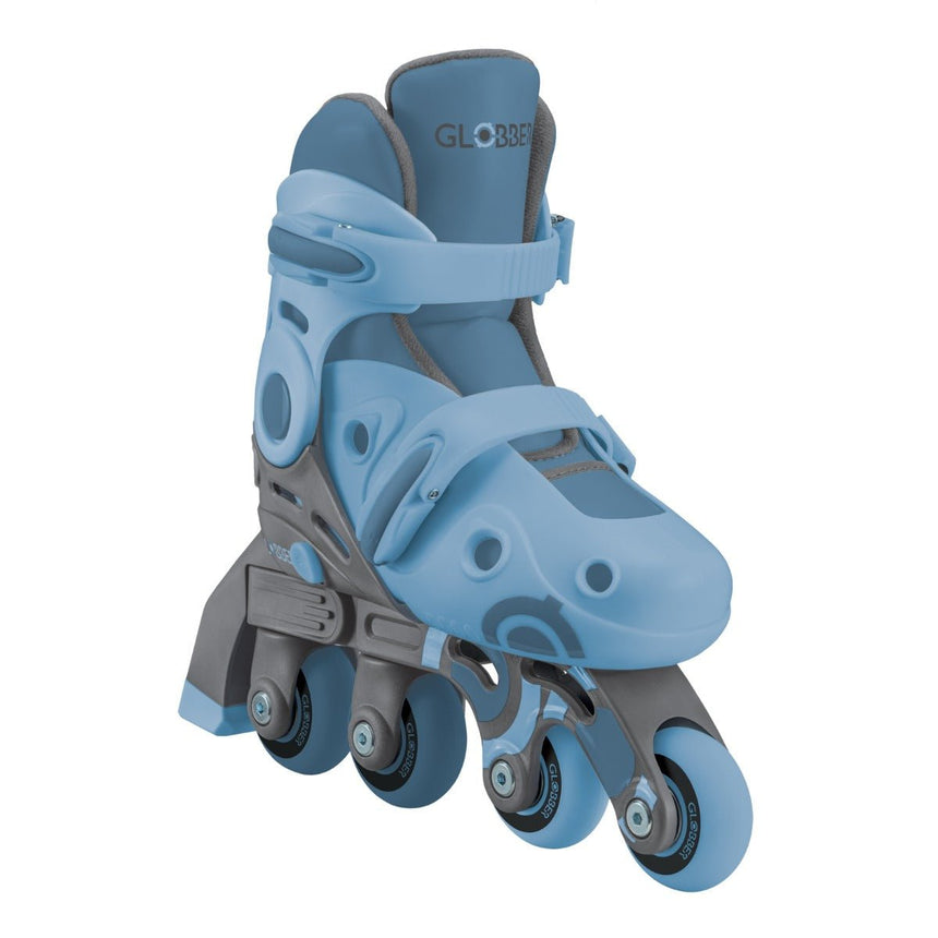 Globber 2 in 1 Learning Inline Roller Skates  for Toddlers: Size 29-32 - Ash Blue