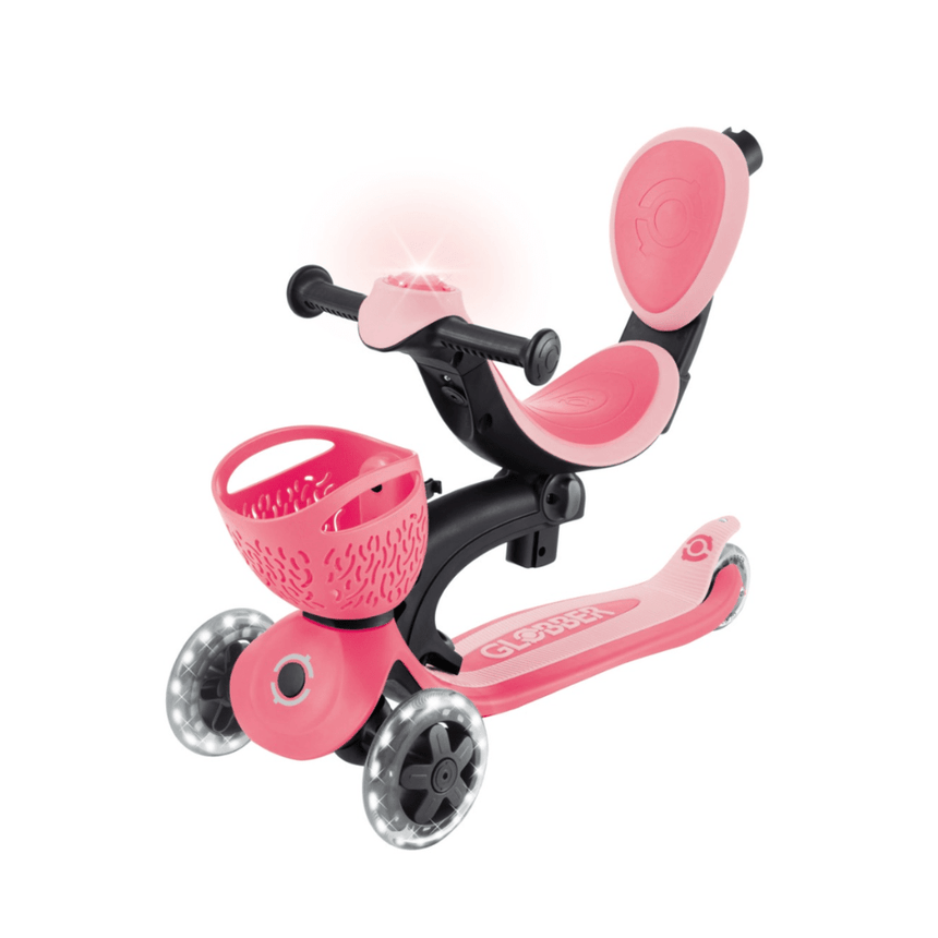 Globber Go Up Baby Lights 360 - Pastel Pink/ Deep Pastel Pink
