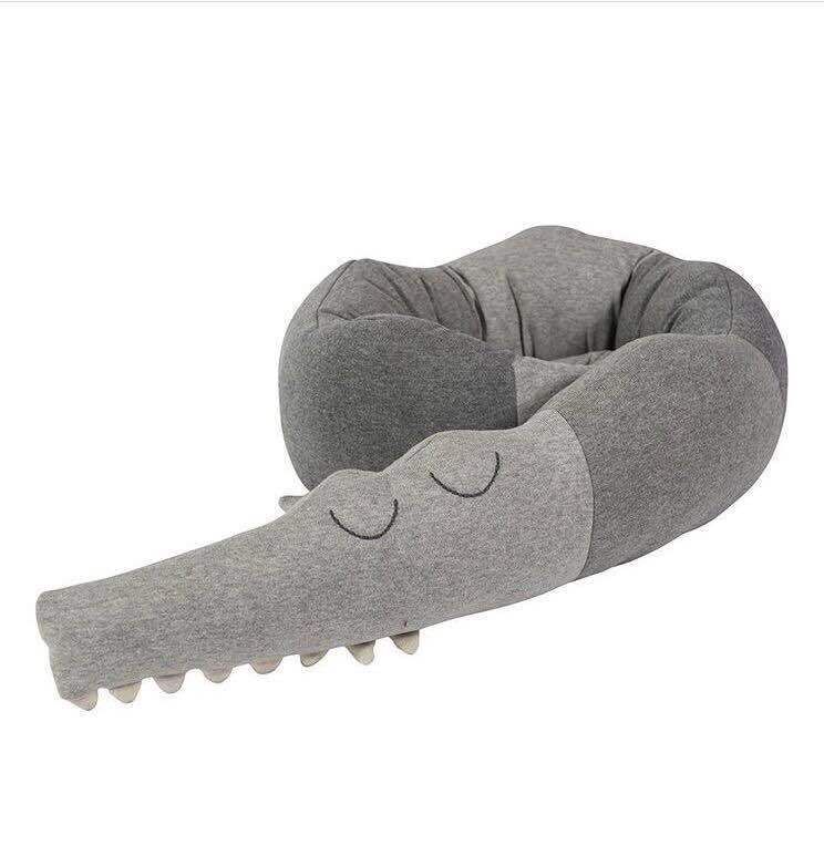 ALL 4 KIDS 185cm Alligator Baby Cot Bumper Flush Toy