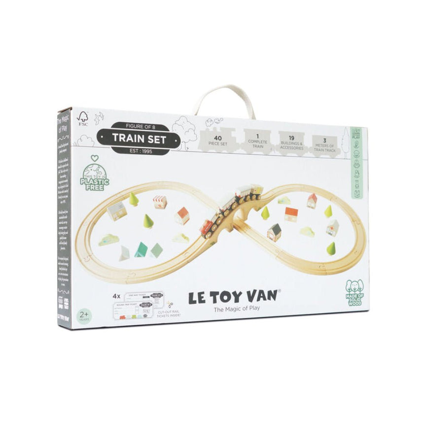 Le Toy Van Figure of 8 Train Set - 40 Pieces