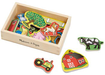 Melissa and Doug Magnetic Farm Hide and Seek wooden board game – view 3