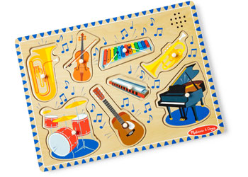 Melissa and Doug Musical Instruments Sound Puzzle 8 piece wooden puzzle – view 4