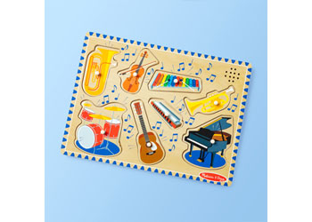 Melissa and Doug Musical Instruments Sound Puzzle 8 piece wooden puzzle – view 5