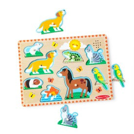 Melissa and Doug Pets Sound Puzzle 8 piece wooden puzzle – view 2