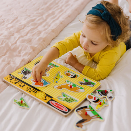 Melissa and Doug Pets Sound Puzzle 8 piece wooden puzzle – view 3
