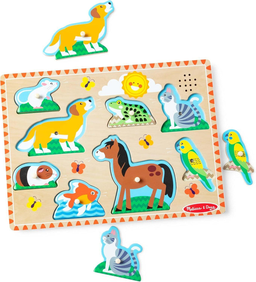 Melissa and Doug Pets Sound Puzzle 8 piece wooden puzzle – view 7
