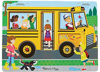 Melissa and Doug Wheels on the Bus Song Puzzle 6 piece wooden puzzle