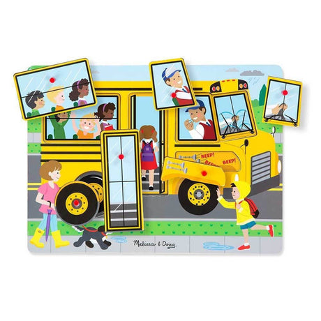 Melissa and Doug Wheels on the Bus Song Puzzle 6 piece wooden puzzle – view 2