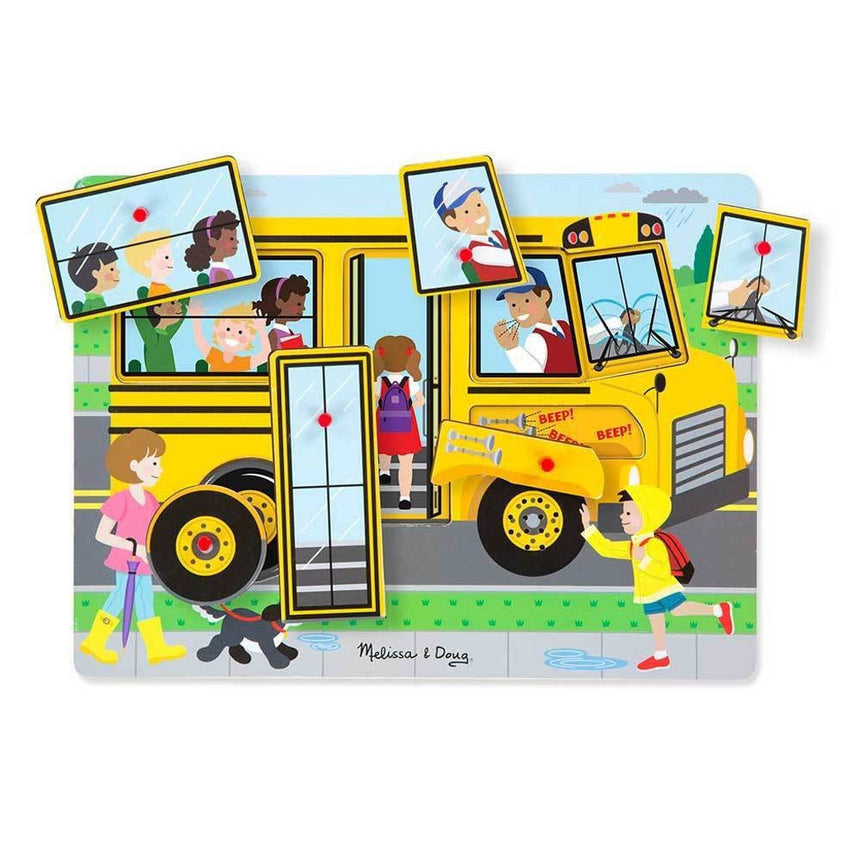 Melissa and Doug Wheels on the Bus Song Puzzle 6 piece wooden puzzle – view 2