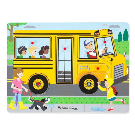 Melissa and Doug Wheels on the Bus Song Puzzle 6 piece wooden puzzle – view 3