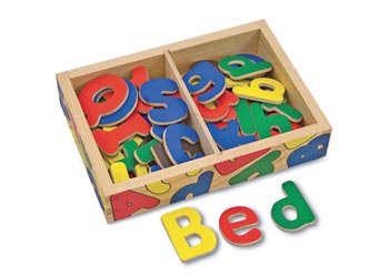 Melissa & Doug Alphabet Magnets 52 Pieces - Colourful letters detail