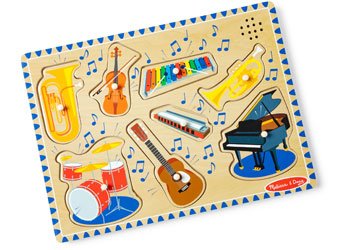 Melissa and Doug Musical Instruments Sound Puzzle 8 piece wooden puzzle – view 4