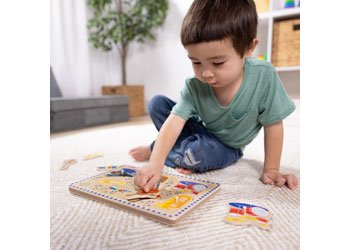 Melissa and Doug Musical Instruments Sound Puzzle 8 piece wooden puzzle – view 7