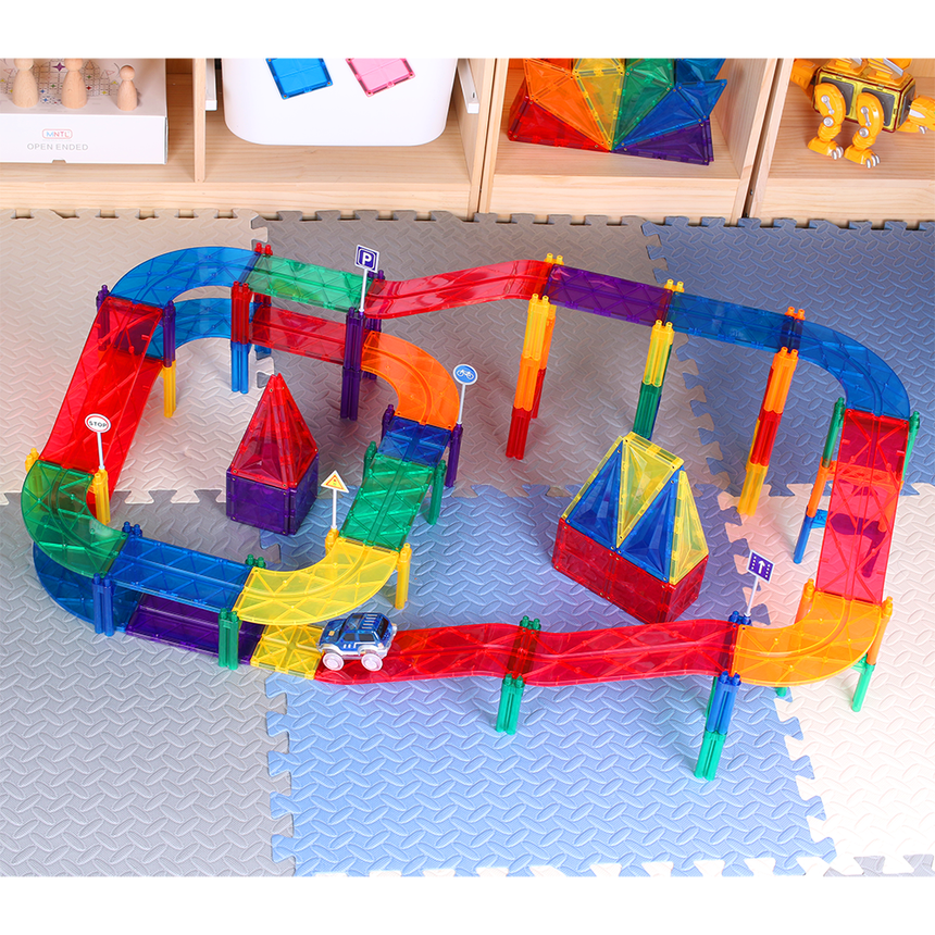 MNTL Classic Magnetic Car Track Set 52 Pcs