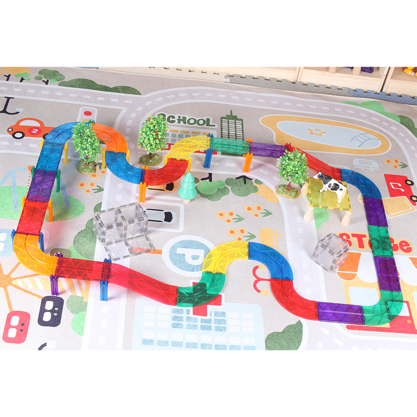 MNTL Classic Magnetic Car Track Set 108 Pcs