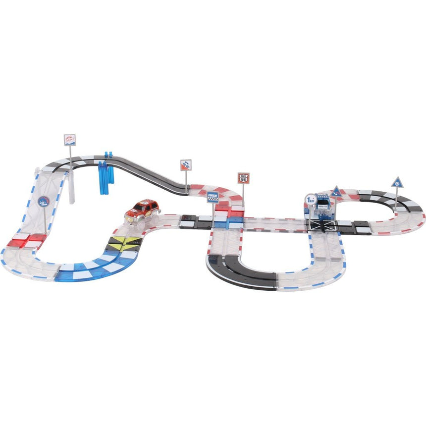 MNTL Classic Magnetic Track Car Set 101 Pcs