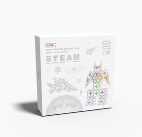 MNTL Pastel Space Travelling Magnetic Tile Set 177 Pcs