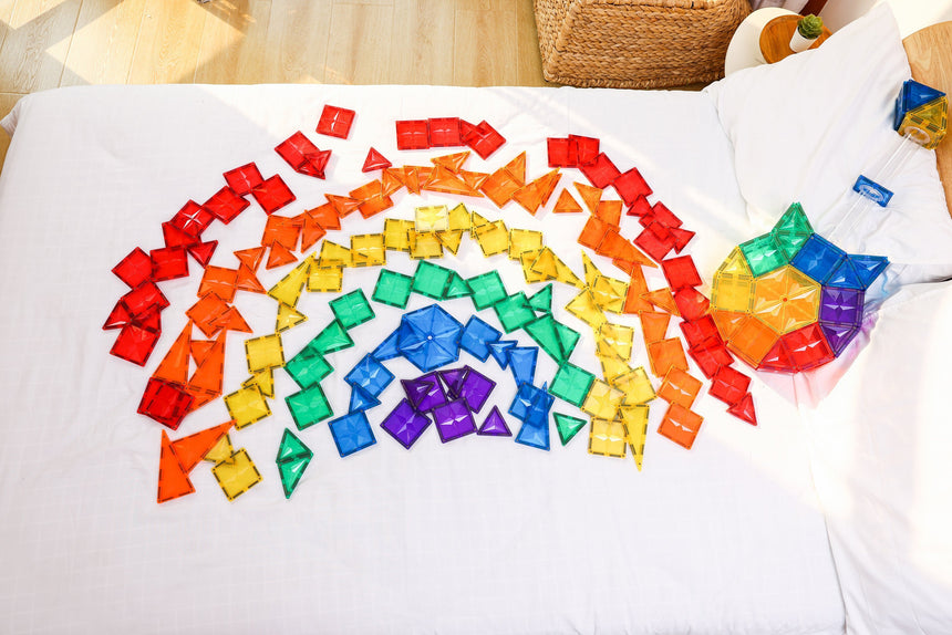 MNTL Classic Basic Teaching Aids Magnetic Tile Set 62 Pcs