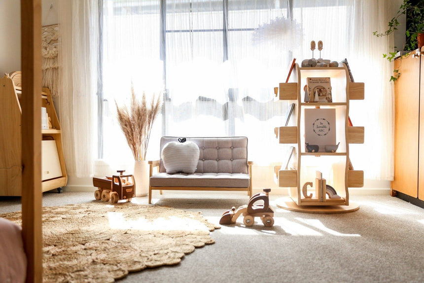 Bunny Tickles Revolving Solid Wood Bookcase