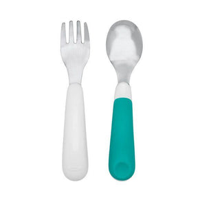 OXO TOT On-The-Go Fork And Spoon Set - Teal