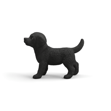 Schleich Black Labrador Retriever Puppy toy figure side view