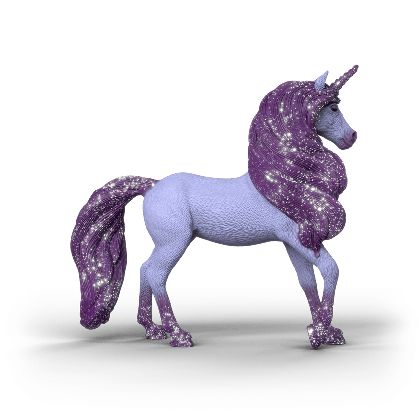 Schleich Unicorn Stallion Orchid toy figure side view
